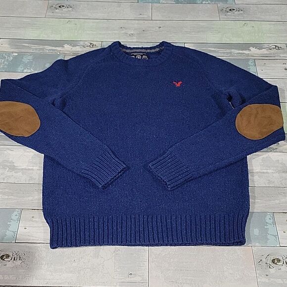 American Eagle Blue Standard Athletic Fit Sweater sz Small - Picture 1 of 5